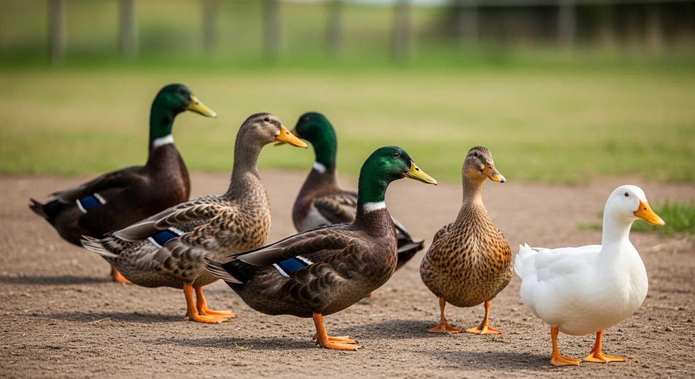 Marrecos em ambiente natural